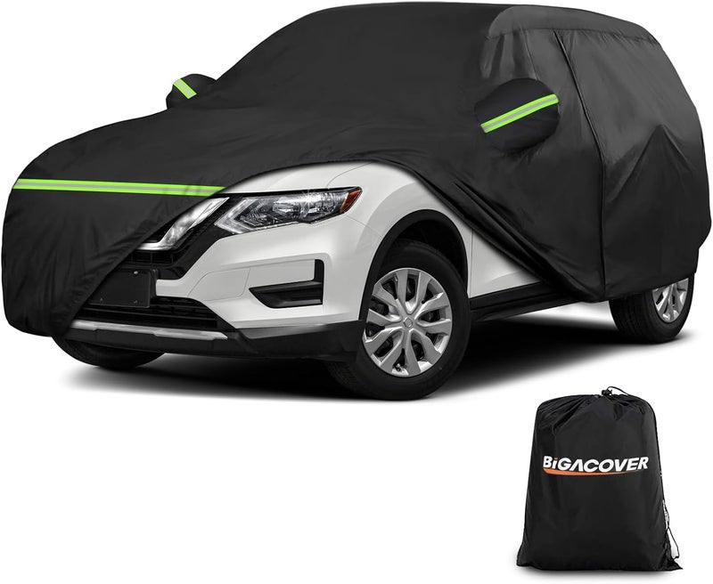 BIGACOVER SUV for Nissan Rogue Full Car Cover Waterproof All Weather, Outdoor Car Covers with Zipper and Soft Cotton Lining Windproof Heavy Duty Protection Compatible with 2008-2025 Nissan Rogue SUV - Image 1